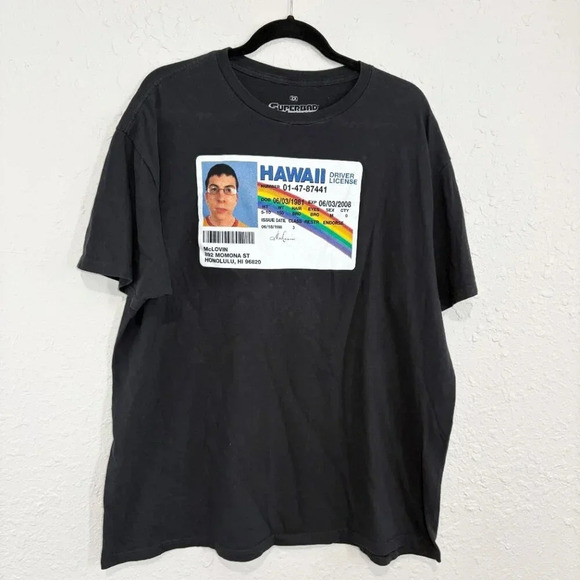 Ripple Junction x Superbad McLovin Driver's License Tee Shirt Men's Size 2X - Picture 3 of 5